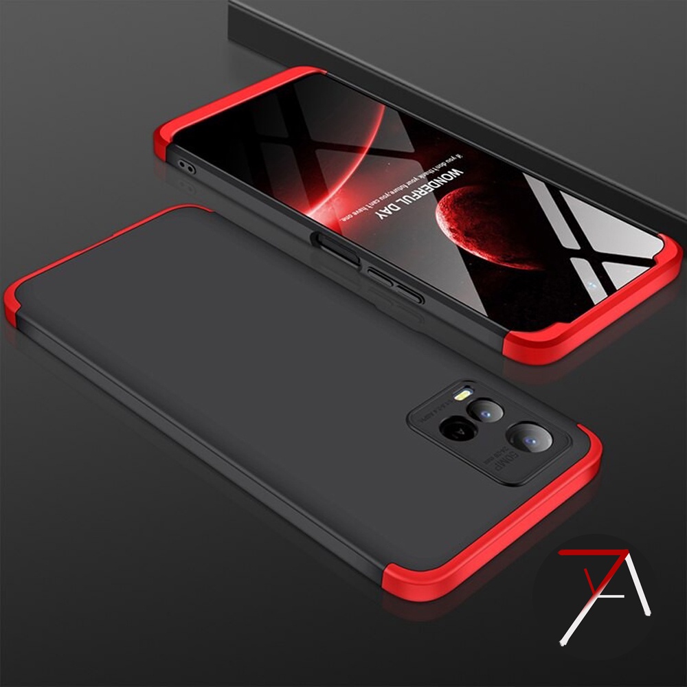 Cover GOKEN Per Vivo Y21s/Y21/Y33s, Custodia Ibrida TPU+PC Con Anello 360° E Supporto Magnetico, Inclusi 2 Vetri Temperati, Blu