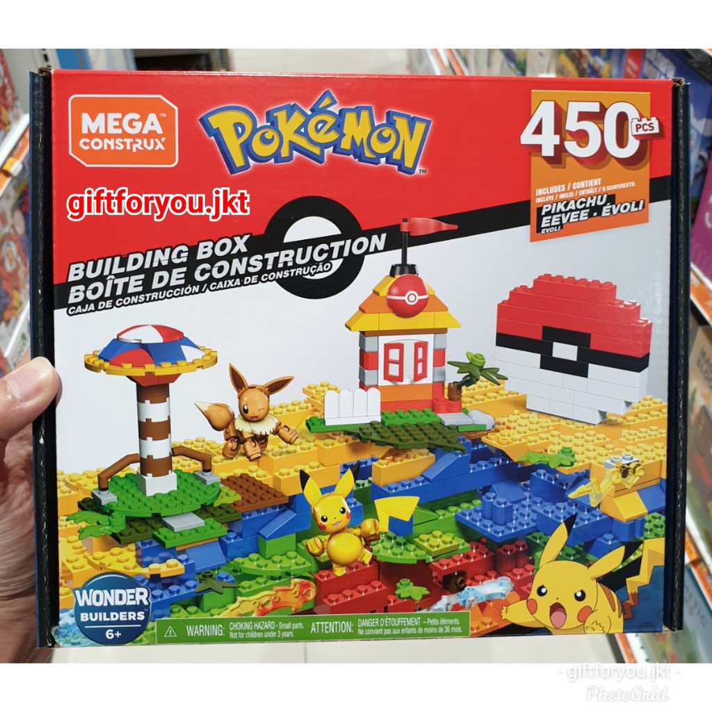 Jual Mega Construx Pokemon 450 Piece Bricks Building Box Figure Pikachu ...