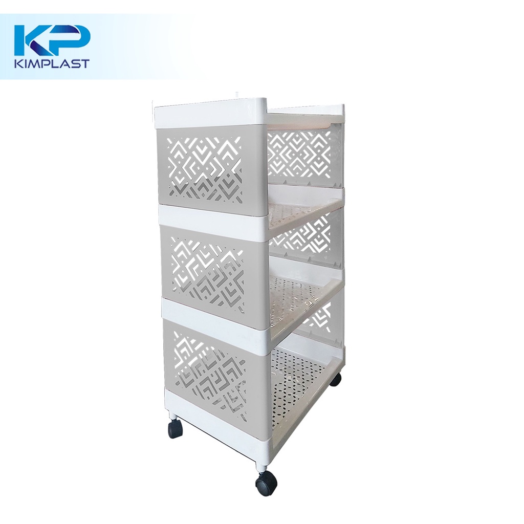 Jual KIMPLAST Rak Serbaguna Susun 4 Jumbo + Roda / Rak Portable / Rak ...