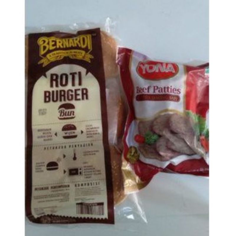 Jual [Paket] Roti Burger Wijen + Yona Beef patties | Shopee Indonesia