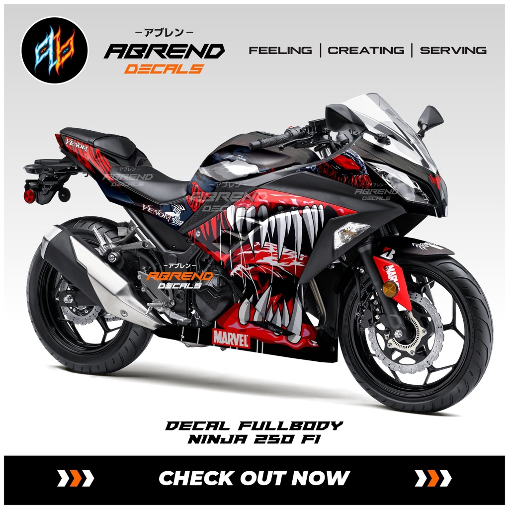 Jual Decal Fullbody Ninja Fi Venom Stock Decals Kawasaki Ninja Fi Shopee Indonesia