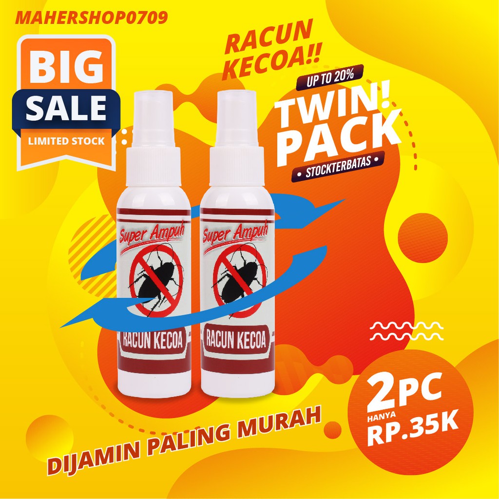 Jual RACUN OBAT PEMBASMI PENGUSIR KECOA SEMPROT PALING AMPUH MURAH TWIN