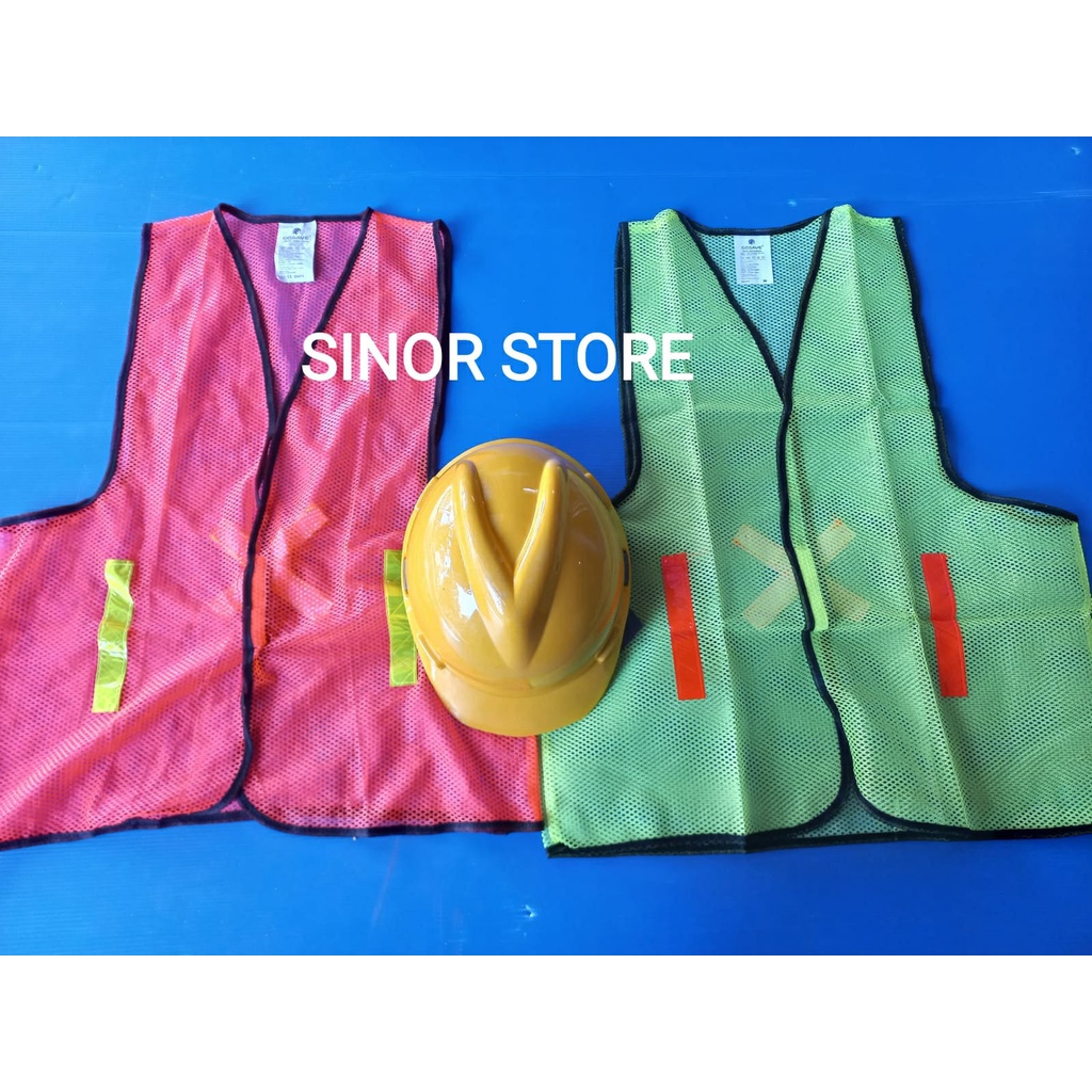 Jual Best Deals Paket Safety Proyek Full Set Helm + Rompi Jaring ...