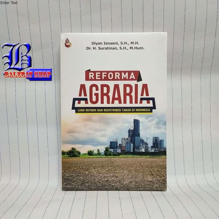 Jual Buku REFORMA AGRARIA LAND REFORM DAN REDISTRIBUSI TANAH DI ...