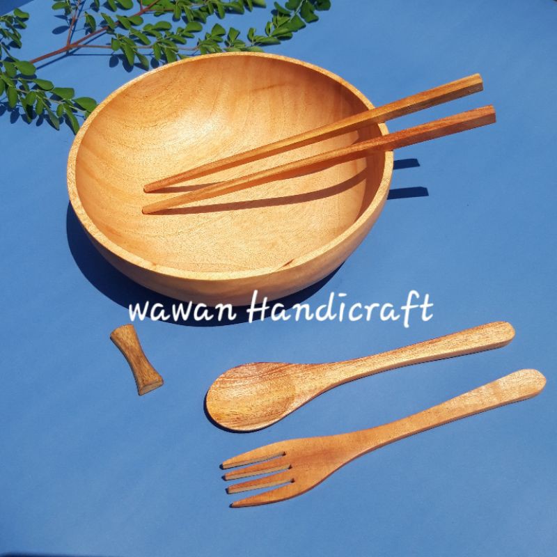 Jual Mangkok Mie Bakso Jumbomangkok Kayu 20cm Paket Lengkap Wooddeen Bowl Mahahony Shopee 2463