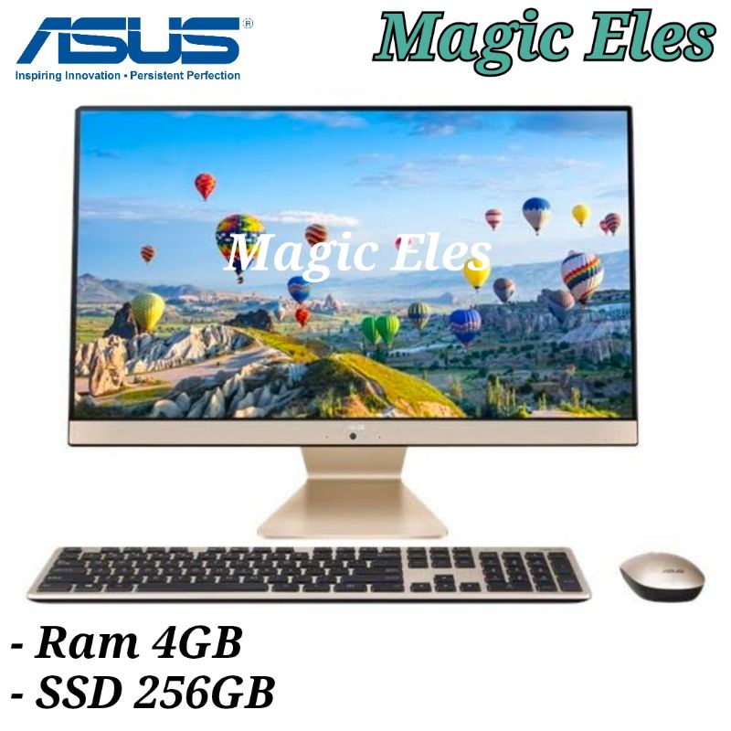 Windowsデスクトップ ASUS VIVO 22 V222GA Celeron J4005 4GB Jual PC AIO ASUS V222GA intel Celeron J4005 Ram 4GB SSD 256GB PC