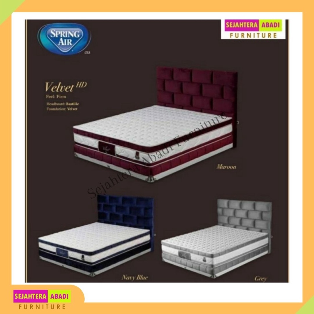 Jual Spring Air Springbed Matras Pocket Latex Plush Top Velvet Promo