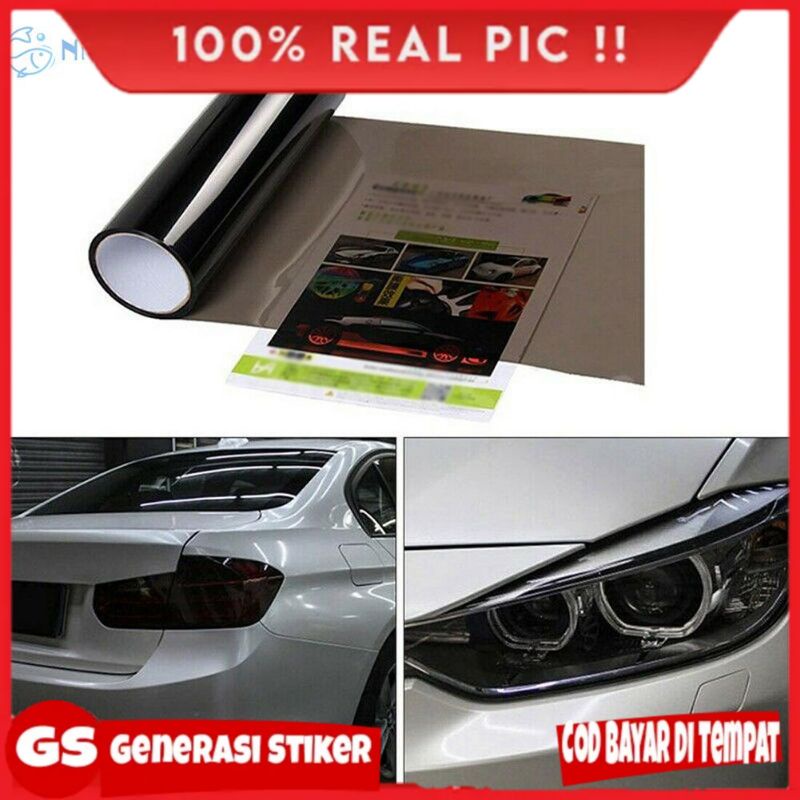 Jual Stiker Hybrid Smoke Lampu Mobil Motor Hitam Doff Stiker Hybrid