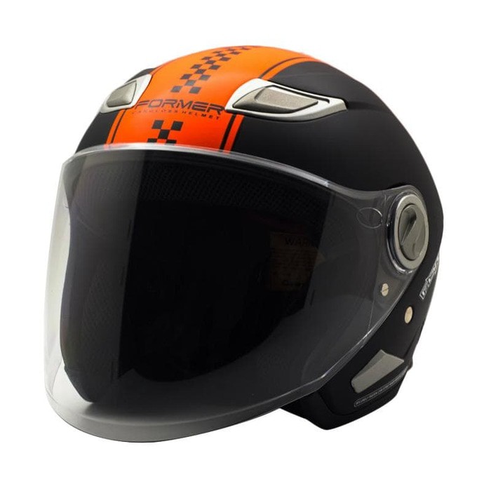 Jual Cargloss FORMER FLO Helm Half Face - Black Doff | Shopee Indonesia