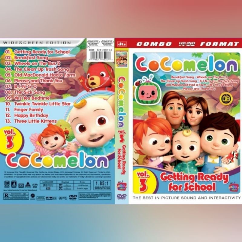 Jual Kaset LAGU ANAK Animasi : COCOMELON 3 - Getting Ready For School