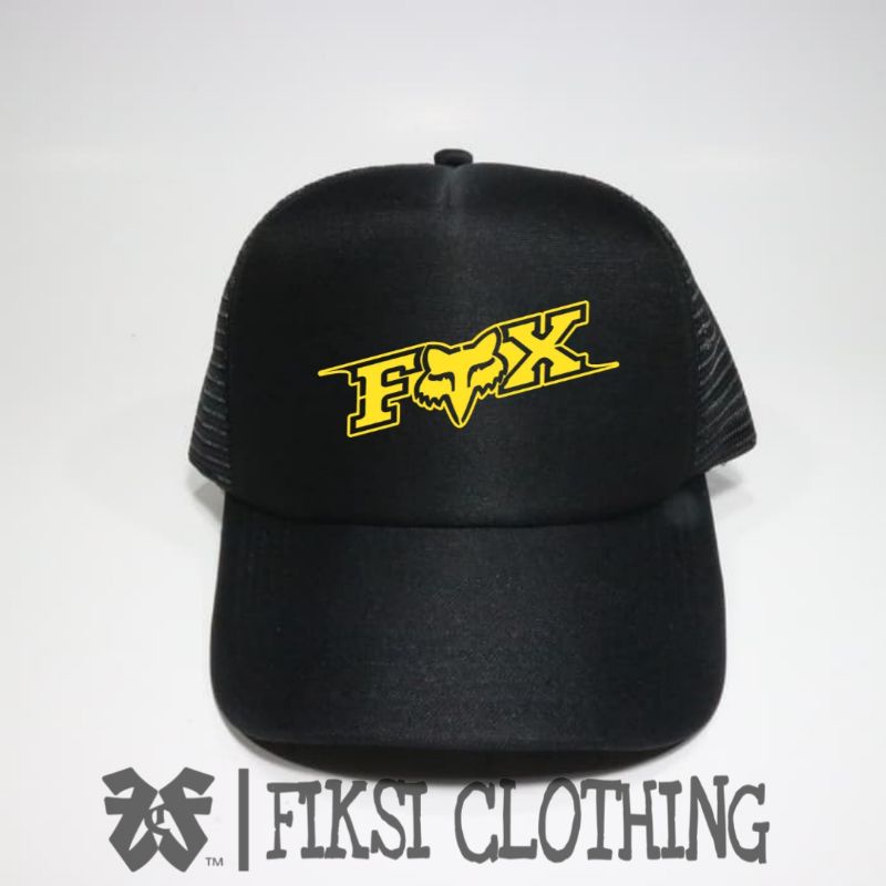 Jual Topi Jaring Trucker Fox Yellow Logo - Fiksi.Co | Shopee Indonesia