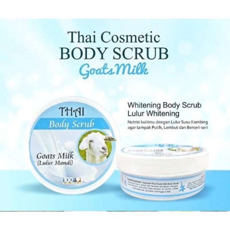 Jual THAI BODY SCRUB GOATS MILK 200G BPOM Shopee Indonesia