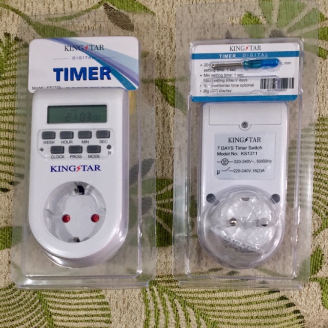 Jual Stop Kontak Timer Digital merk KINGSTAR utk Hidroponik, Organik