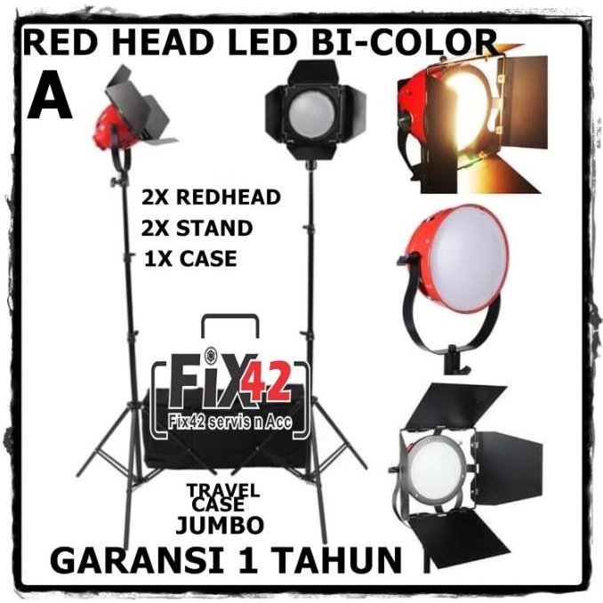 Jual Lampu Redhead Bicolor Led Spotlight 100W Video Light Lighting New ...