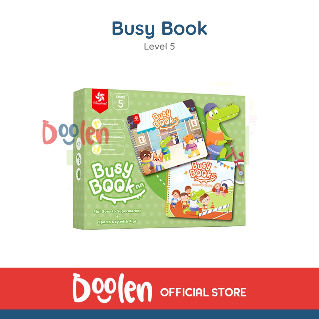 Jual Pinwheel Busy Book Level 5- LittleCrocodile / Buku Edukasi Anak ...