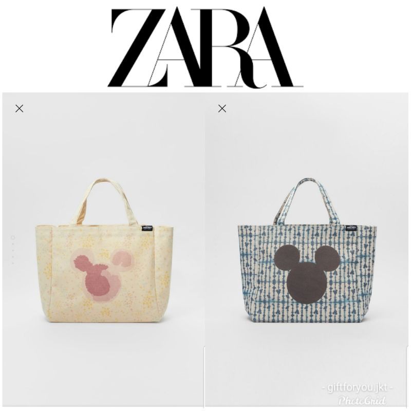 Zara mickey store tote bag