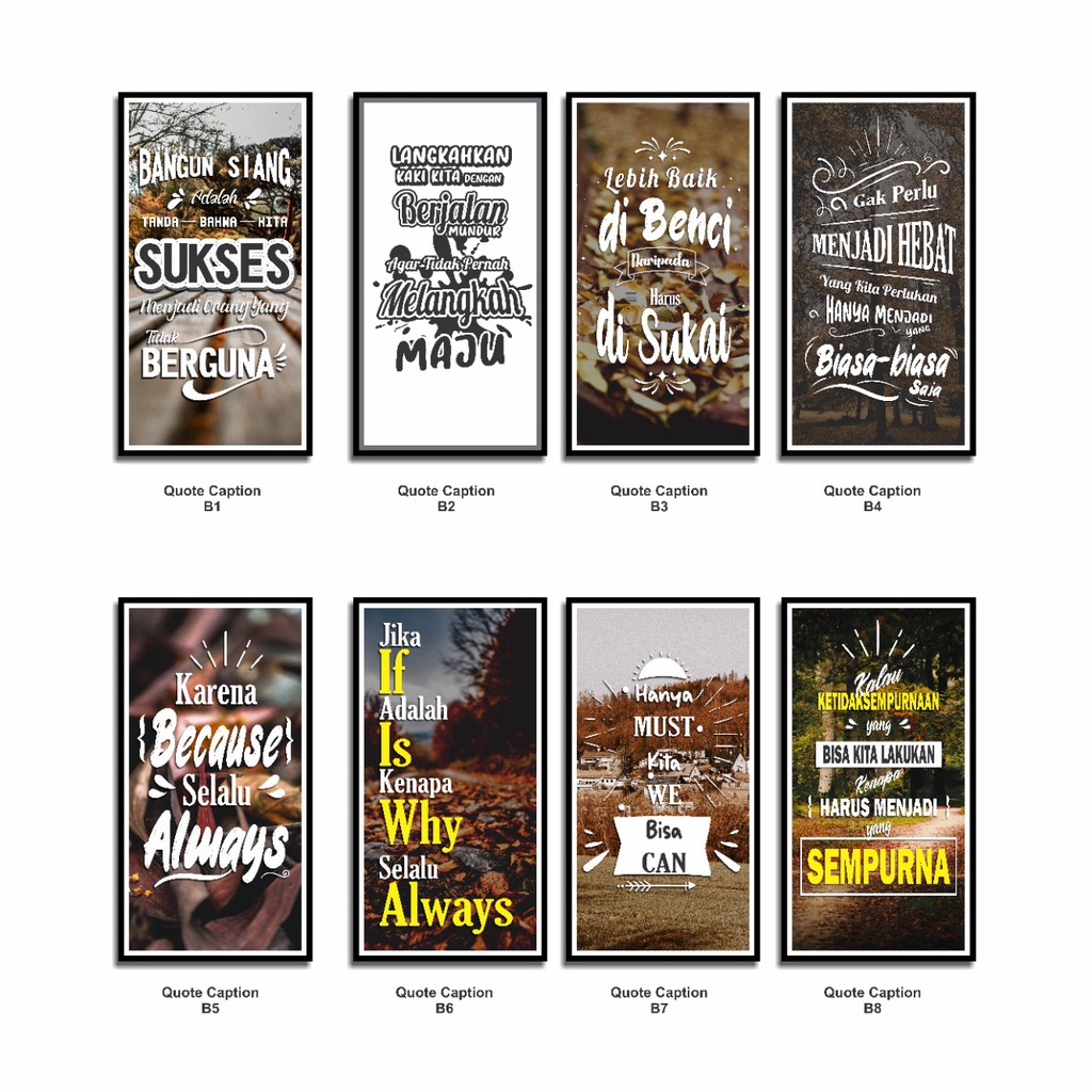 Jual OktoMart Hiasan Pajangan Dinding Wall Decor Poster Quote Caption B