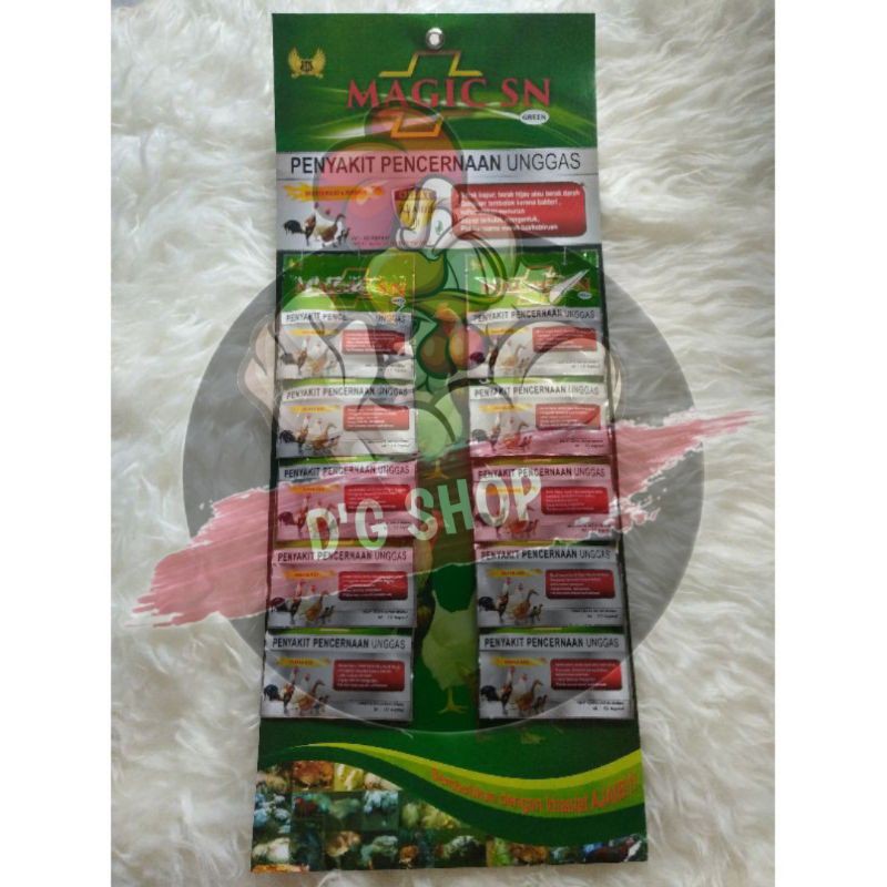 Jual Obat Jamu Ayam Jago Aduan MAGIC SN GREEN / HIJAU (1 RENTENG ISI 10 ...