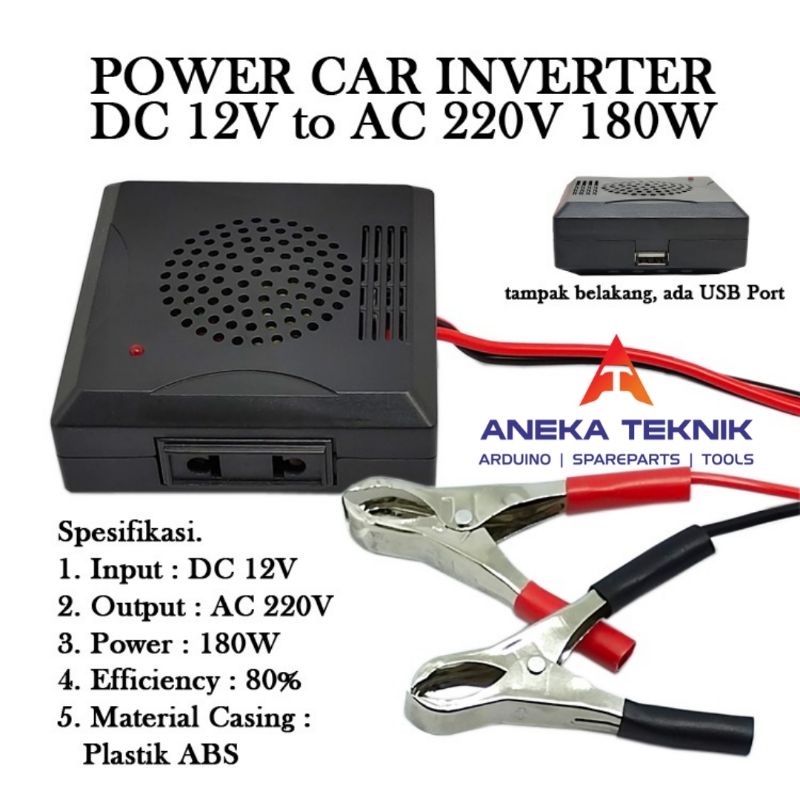 Jual Power Inverter Car Dc V To Ac V Portable Shopee Indonesia