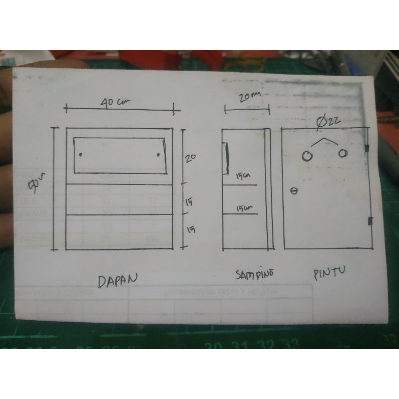 Jual box panel custom 40x50x20 indoor rak 2 susun | Shopee Indonesia