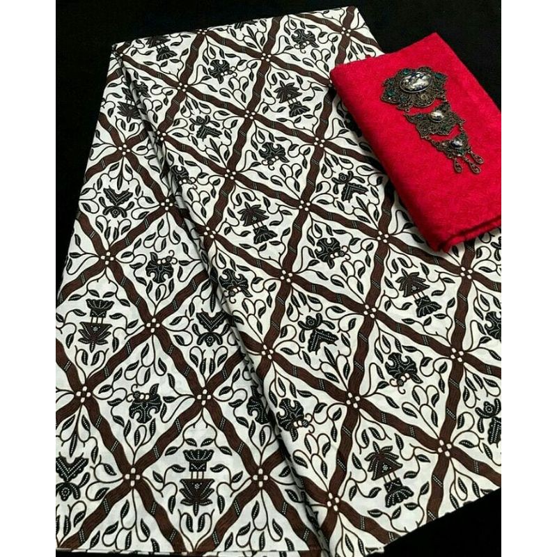 Jual Kain Prima Batik solo motif Sidomukti putih | Shopee Indonesia