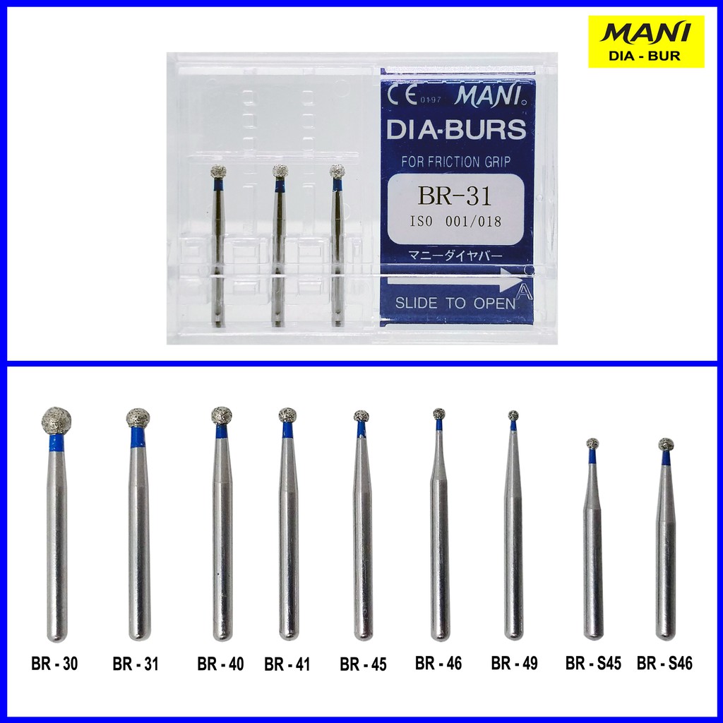 Jual Mani Round Bur / Diamond Bur / Dental Bur BR Shopee Indonesia