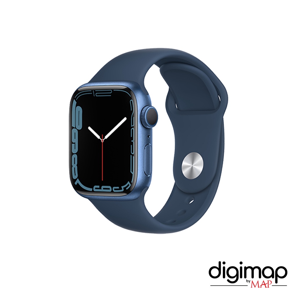 Jual Apple Watch Series 7 GPS 41MM Blue Aluminium Case With Abyss Blue ...