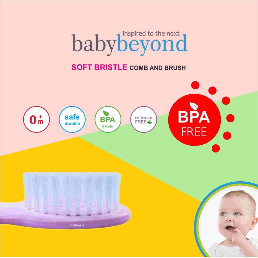 Jual Baby Beyond -BB 1058 - Soft bristle comb and brush | Shopee Indonesia