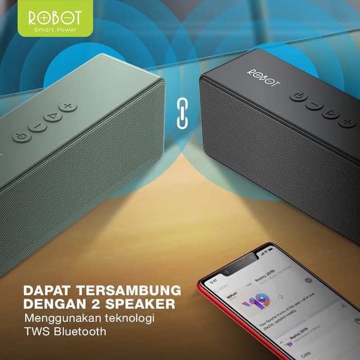 Jual ROBOT RB520 Speaker Bluetooth 10W V5.0 Portable Support Micro SD ...