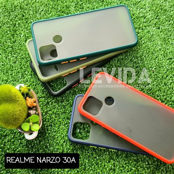 Liner Cover Per Realme Narzo 30A / Realme 7i, Custodia Anti-Caduta Militare Con Supporto Pieghevole Nascosto, Paraurti In TPU, Verde
