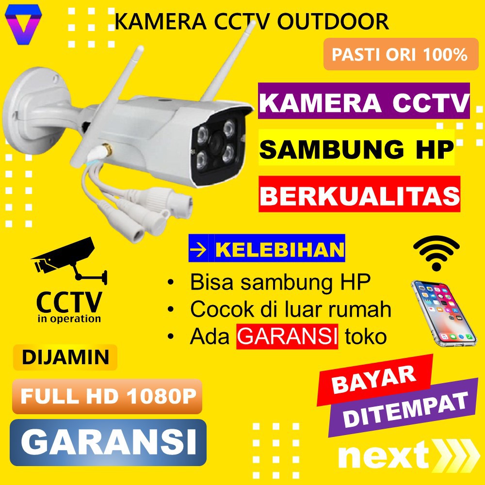 Jual KAMERA CCTV OUTDOOR WIFI IP CAMERA CCTV PENGINTAI MURAH WATERPROOF ...