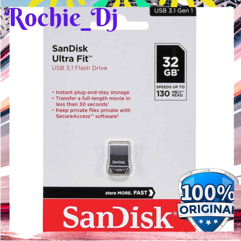 Jual SANDISK ULTRA FIT USB 3.1 FLASHDISK 32GB - SDCZ430 - BLACK ...