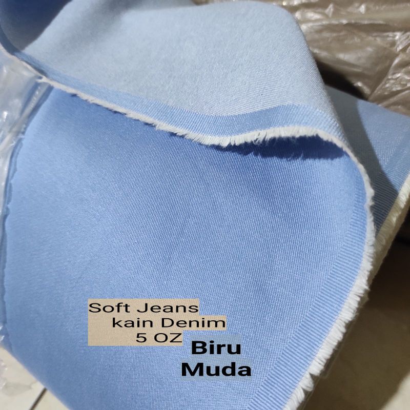 Jual Kain Soft Jeans Denim 5 OZ per 0,5m | Shopee Indonesia