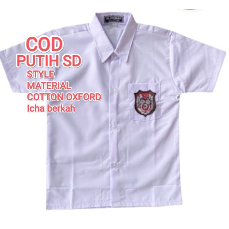 Jual Baju putih Lengan PENDEK Seragam Sekolah SD@Baju sekolah SD