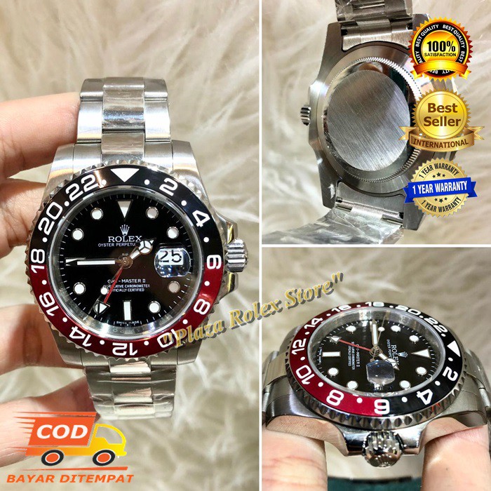 Jual Jam Tangan Rolex GMT Master II Combi Redblack Spiderman