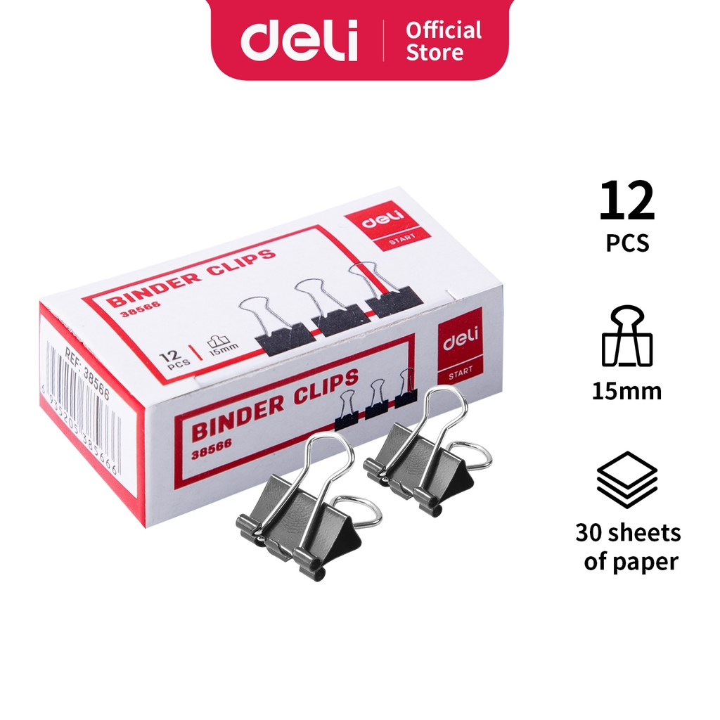 Deli Binder Clip 15Mm bebas karat dilapisi oleh eletroforesis (105) E38566 (2)