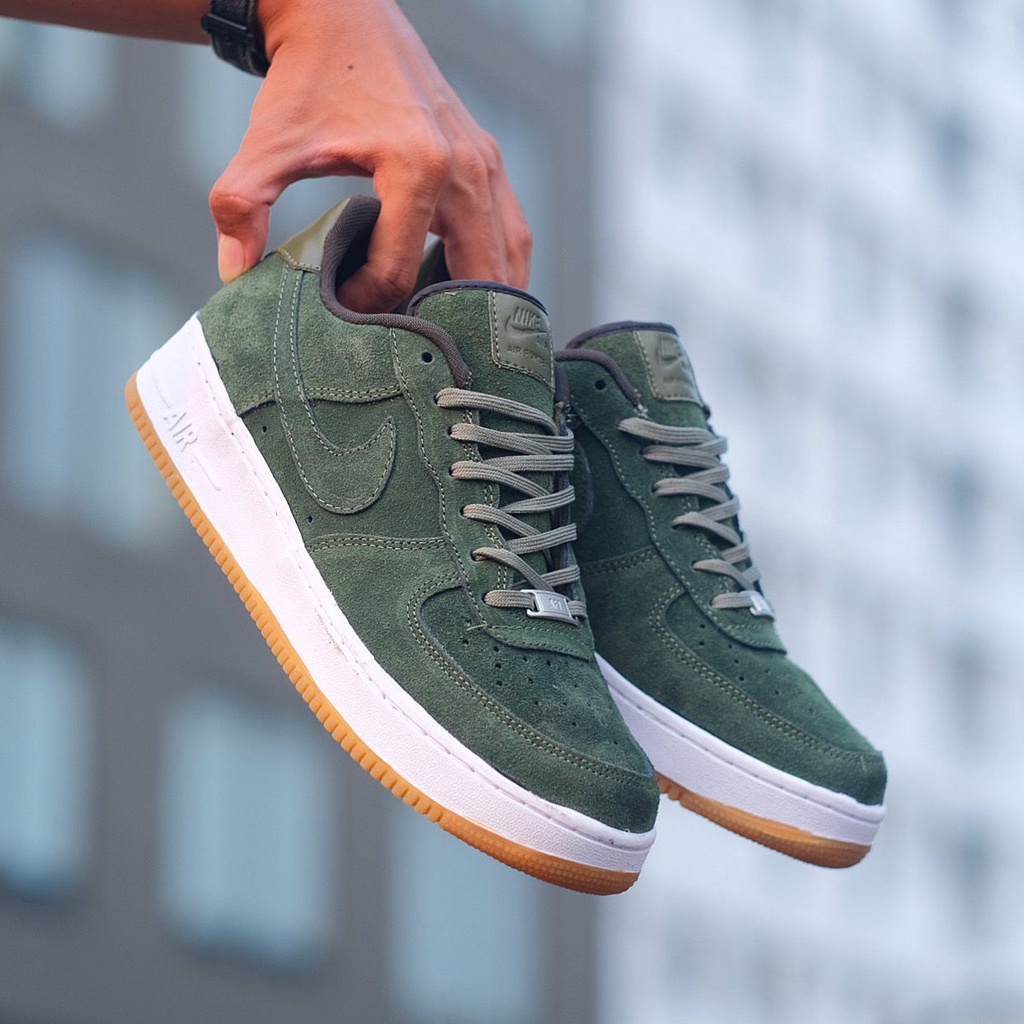 Nike air force outlet 1 suede olive green