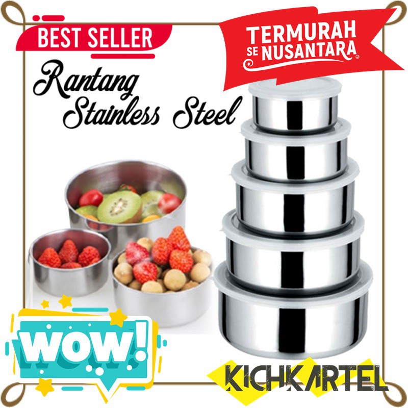 Jual RANTANG STAINLESS ISI 5 - RANTANG SUSUN MURAH STAINLESS | Shopee ...
