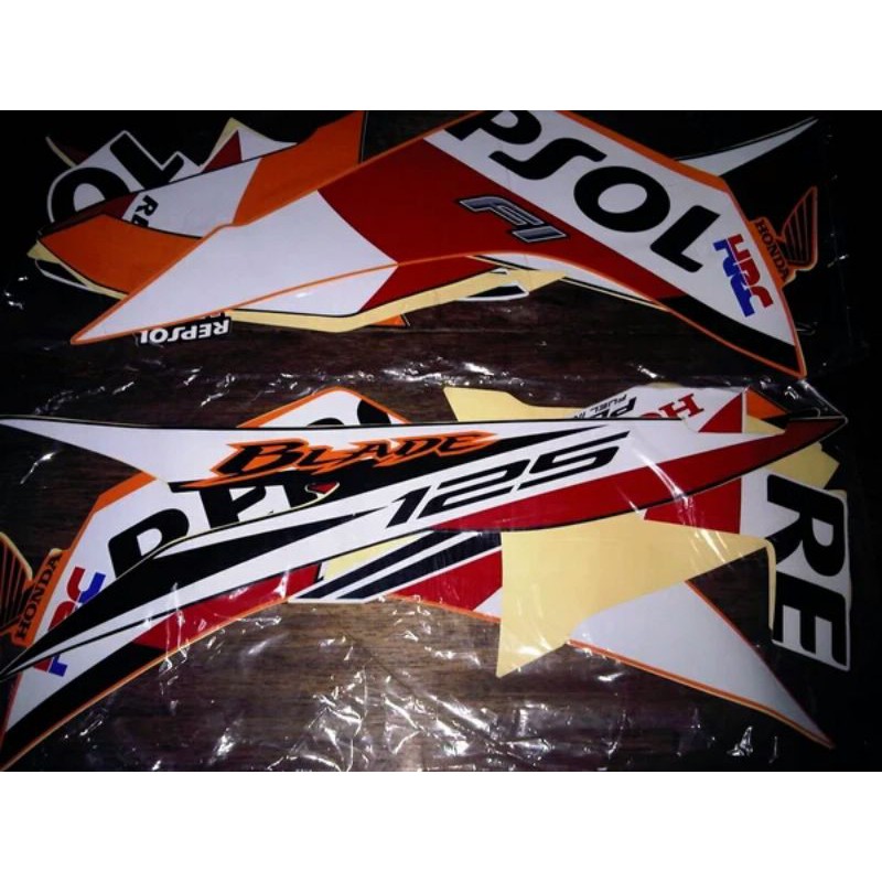 Jual lis body striping stiker honda New blade 125 FI Livery repsol marc ...