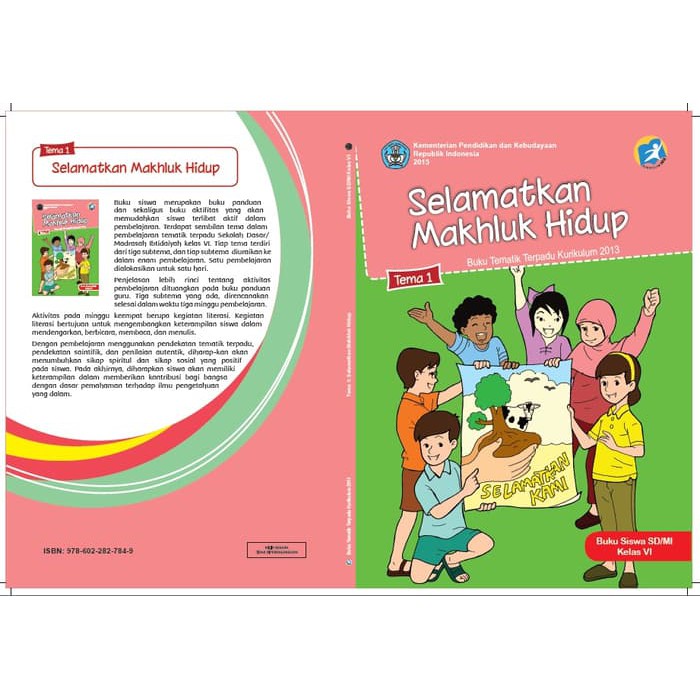 Jual Buku Siswa Sd Mi Kelas 6 Tema 1 Selamatkan Makhluk Hidup Shopee