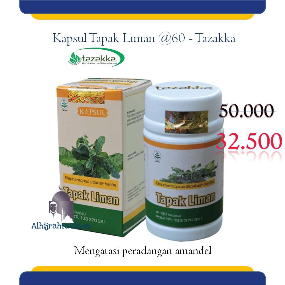 Jual Hebal Kapsul Tapak Liman Herbal Amandel Herbal Radang Tenggorokan Asli Shopee Indonesia