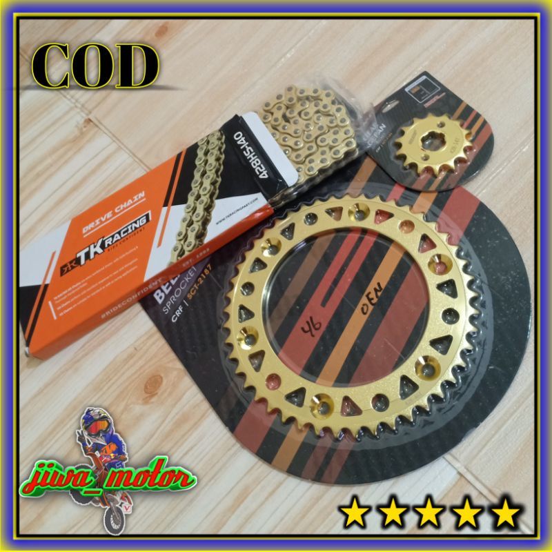 Jual Gear Set Crf L Scarlet Rantai Tk Racing Gold Motor Crf L