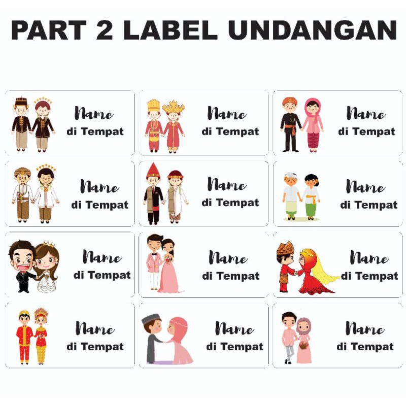 Jual [PART 2] CETAK / PRINT LABEL NAMA / LABEL UNDANGAN / STIKER