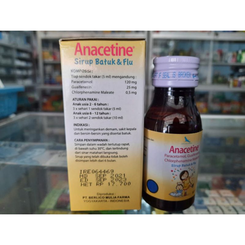Jual ANACETIN SYRUP 60ML | Shopee Indonesia