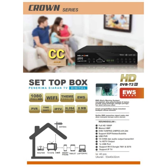 Jual Set Top Box Welhome Set Top Box DVB T2 MSTAR 01 02 03 DVBT2 ...