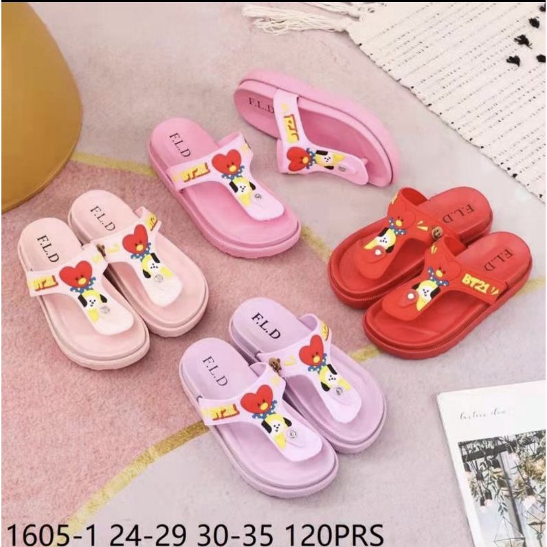 Jual SANDAL JEPIT BTS BT21 ANAK PEREMPUAN BRESLIN 1605 1 SANDAL