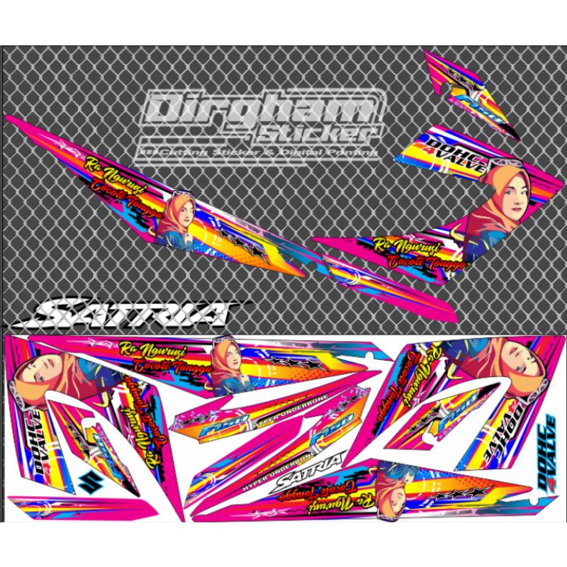 Jual (COD)Les sticker stiker Striping variasi satria Fu,satria facelift ...