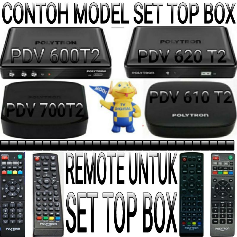 Jual REMOTE SET TOP BOX POLYTRON PDV 600T2 DAN 610T2 | Shopee Indonesia