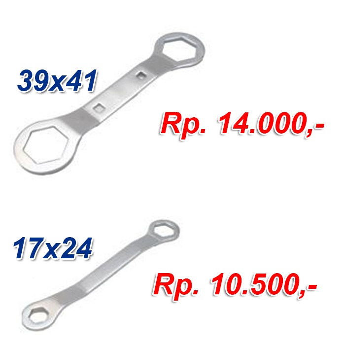 Jual Kunci Kopling CVT Matic 39 x 41 mm & 17 X 24 Coupling Nut Wrench