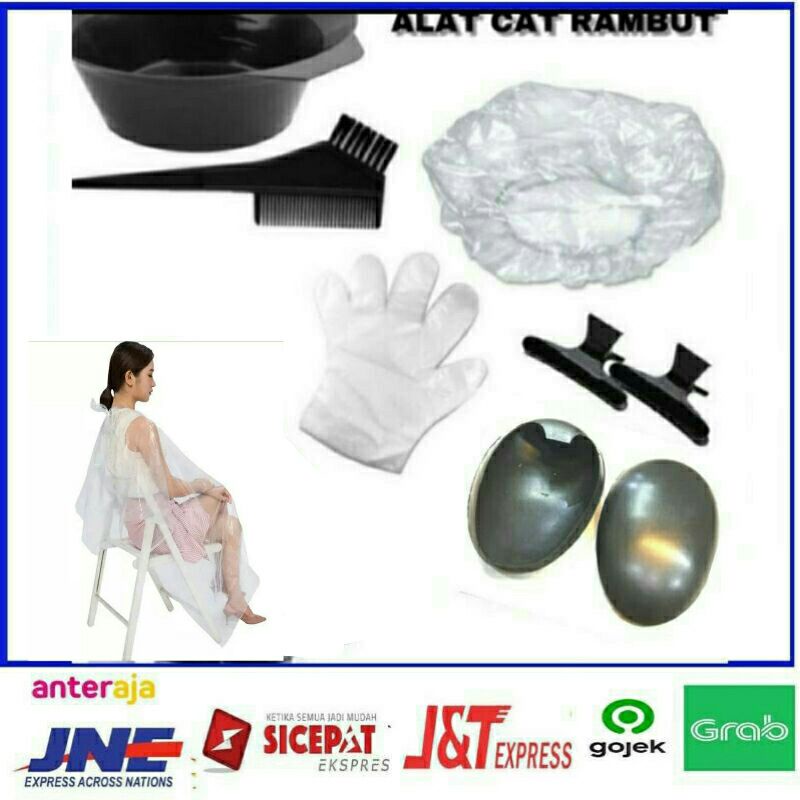 Jual alat untuk cat rambut,mangkok sisir sarungtangan jepit salon tutup ...